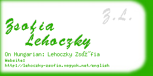 zsofia lehoczky business card